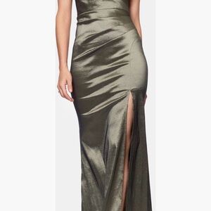 Xscape Elegant olive green dress